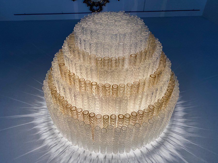Murano Glass Chandelier By Gino Poli For Aureliano Toso photo buy