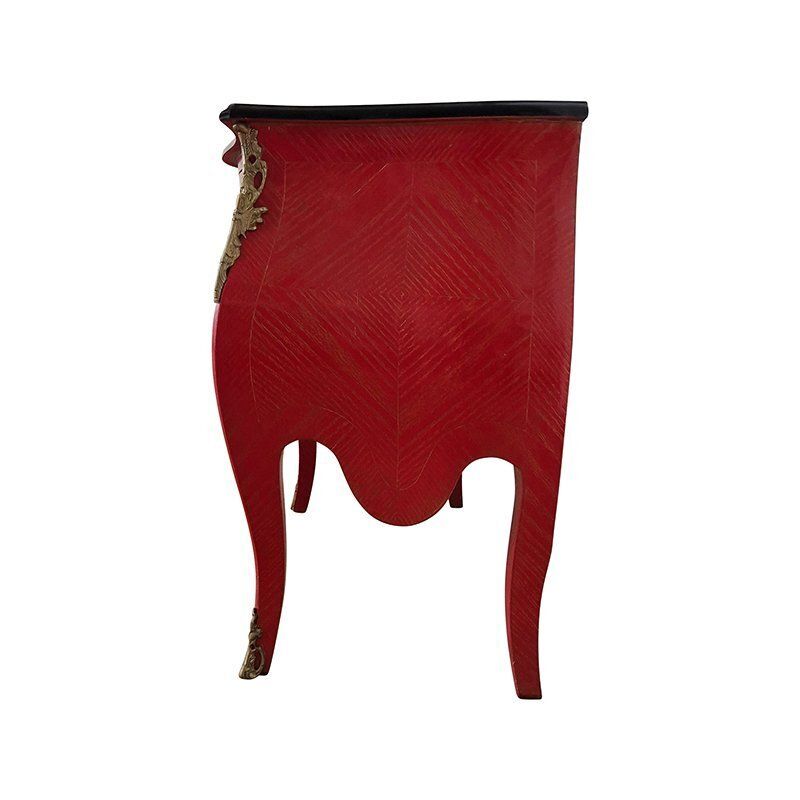 Red Baroque Chest Of Drawers, 1990s photo buy