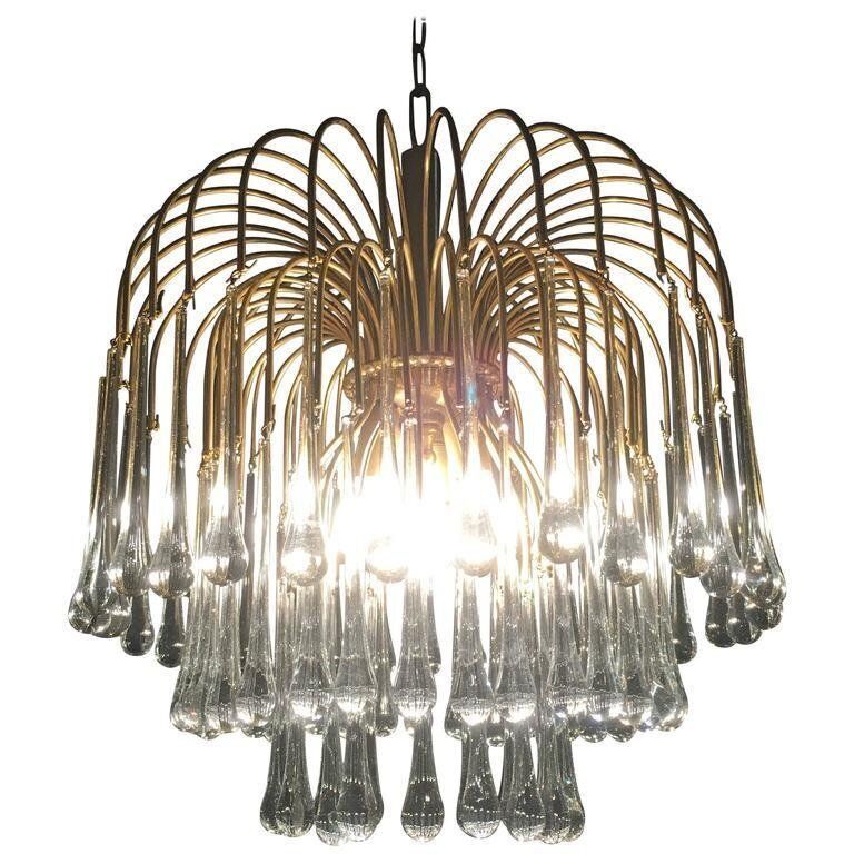 Murano Chandelier In The Style Of Venini, 1960s