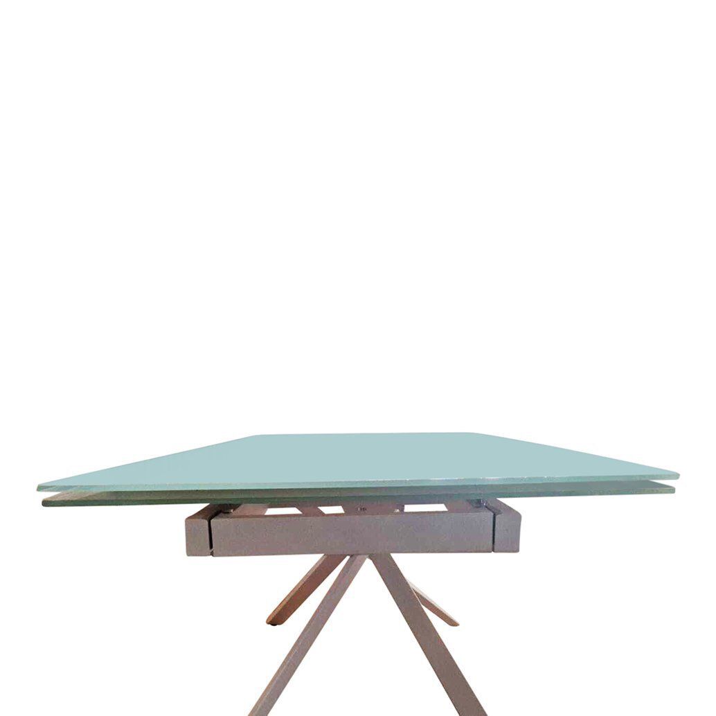 Extendable Glass Dining Table, 1980s