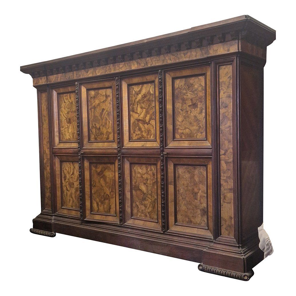 Wardrobe With Four Paneled Doors, Italy, 19th Century photo furniture