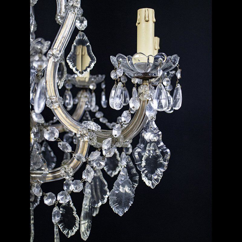 Maria Teresa Chandelier With 8 Lights In Bohemian Crystal, 1950s photo for sale