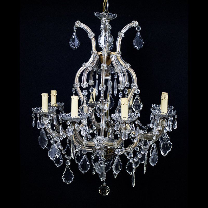 Maria Teresa Chandelier With 8 Lights In Bohemian Crystal, 1950s photo buy
