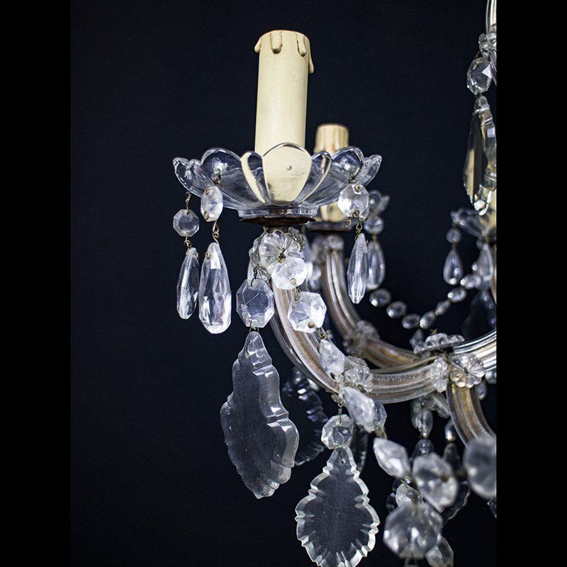 photo furniture Maria Teresa Chandelier With 8 Lights In Bohemian Crystal, 1950s
