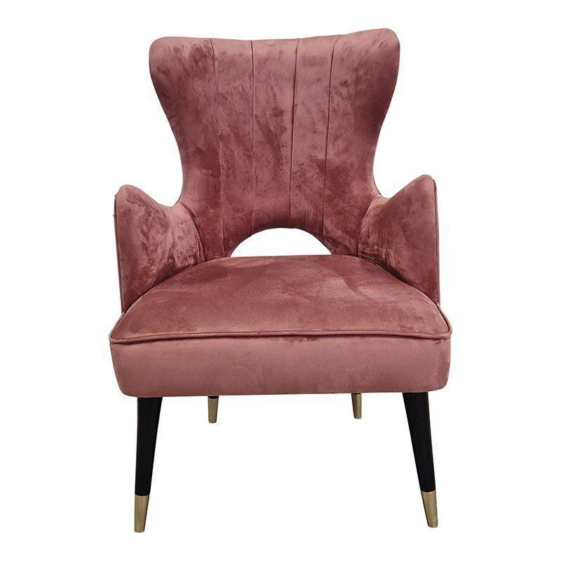 Pink Velvet Armchair, 1980s photo furniture