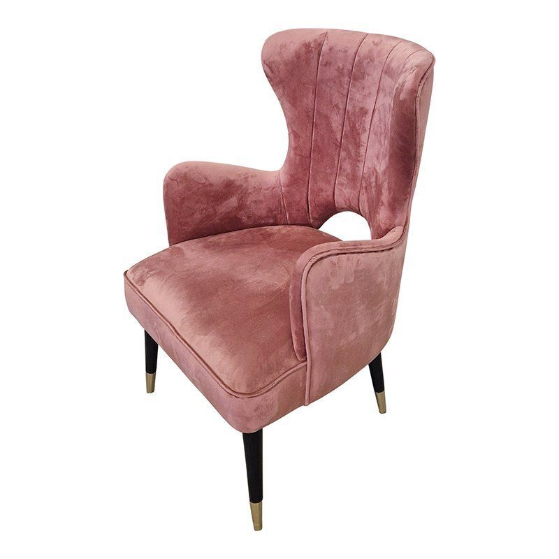 Pink Velvet Armchair, 1980s photo 1474.0