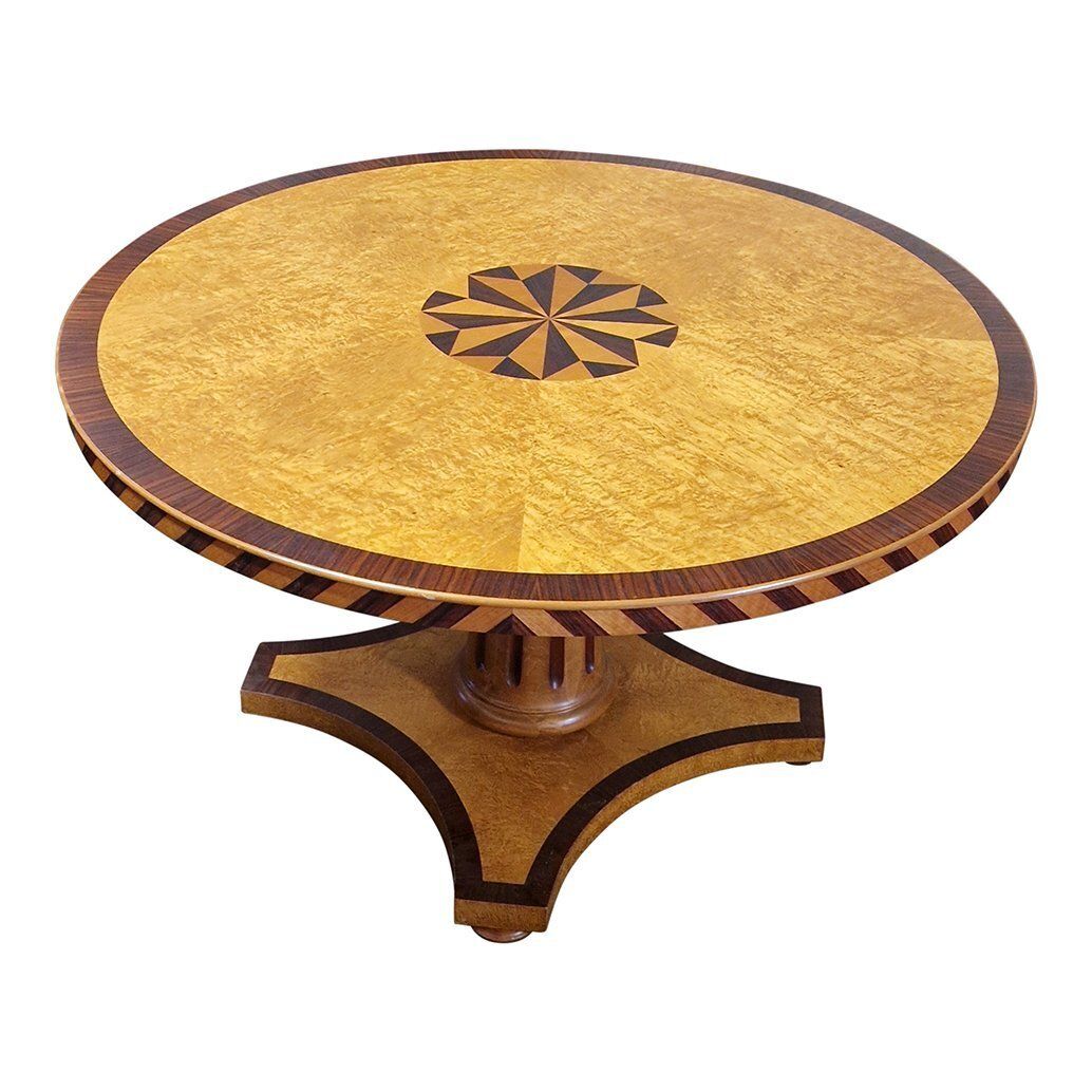First Half Of The 20th Century Biedermeier Circular Living Room Table, Italy, 1980s photo furniture