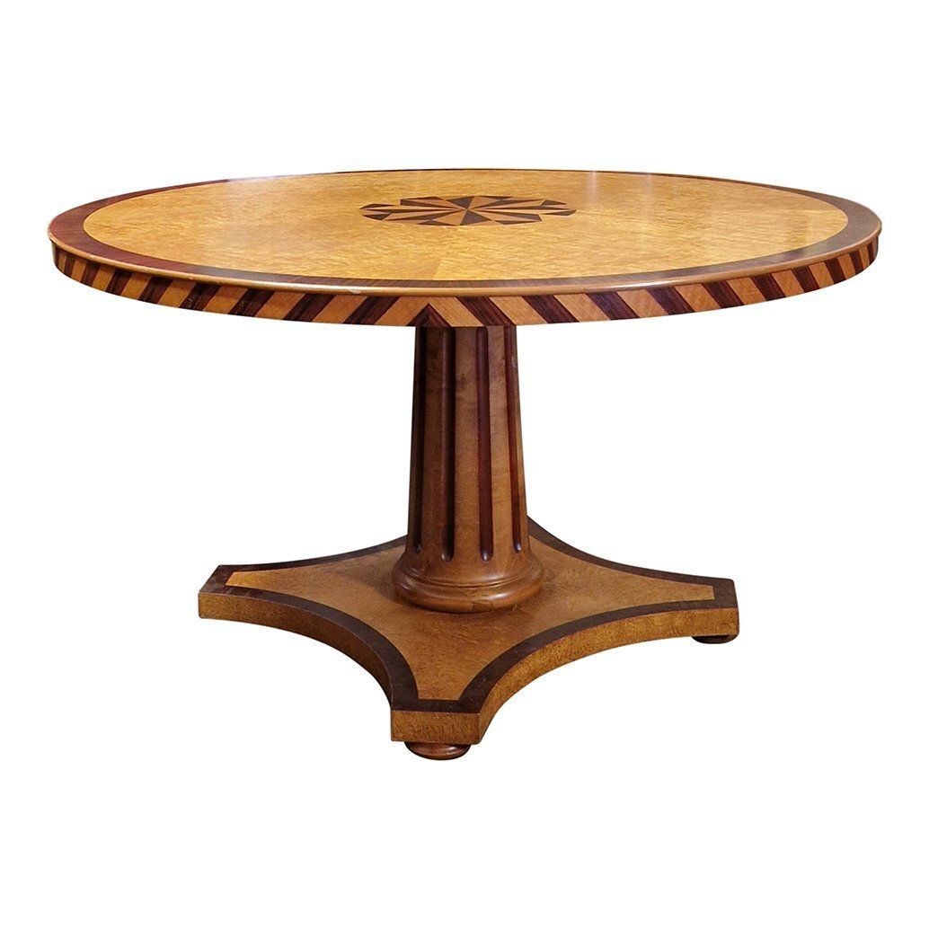 First Half Of The 20th Century Biedermeier Circular Living Room Table, Italy, 1980s photo 3918.0