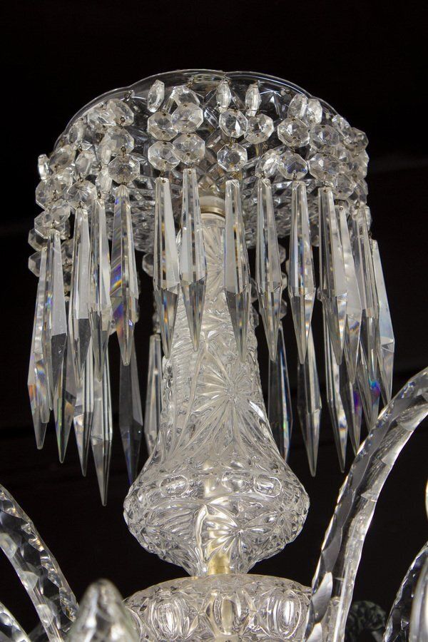 19th Century French Crystal Chandelier, 1880s photo for sale