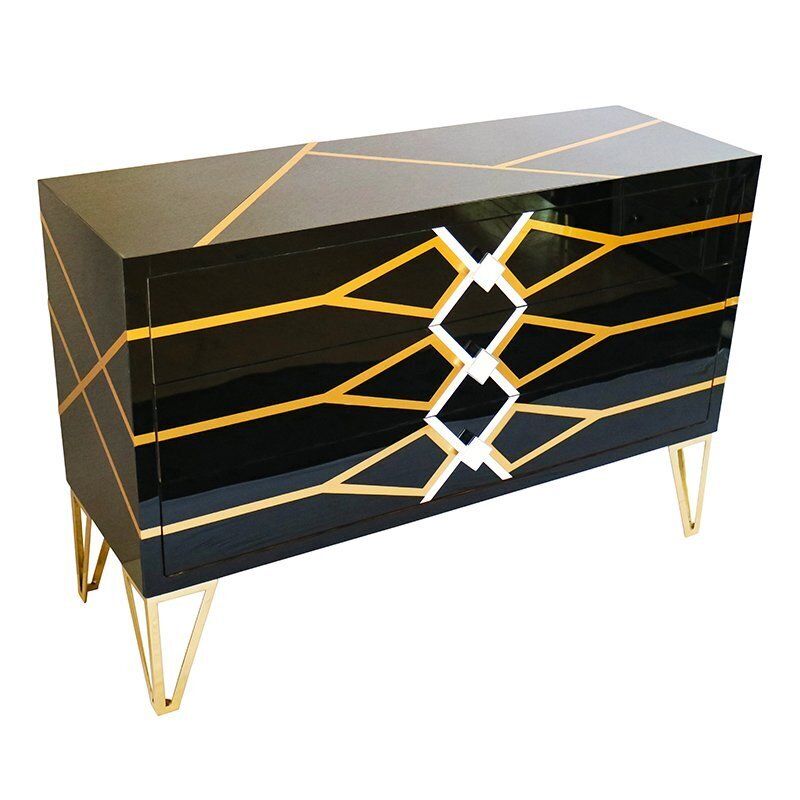 Dresser In Black Laminate, 1980s photo furniture