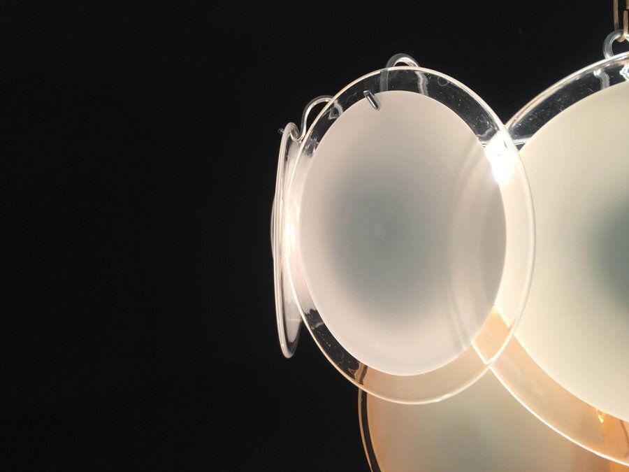 Disc Murano Chandeliers From Vistosi, 1970s, Set Of 4 photo 2309.0