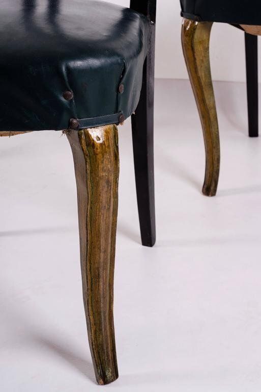 Italian Painted Dining Room Chairs By Pierluigi Colli, 1940s, Set Of 8 photo 5585.0