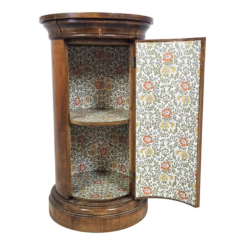 Wooden Cylinder Bedside Table, 1950s photo 1474.0