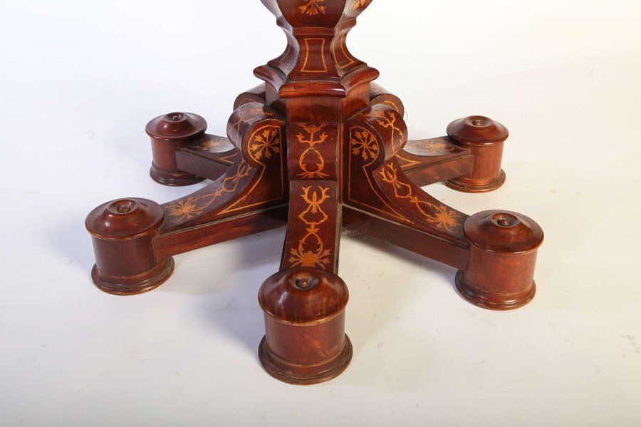 19th Century Italian Inlaid Center Table, 1840s photo 7140.0