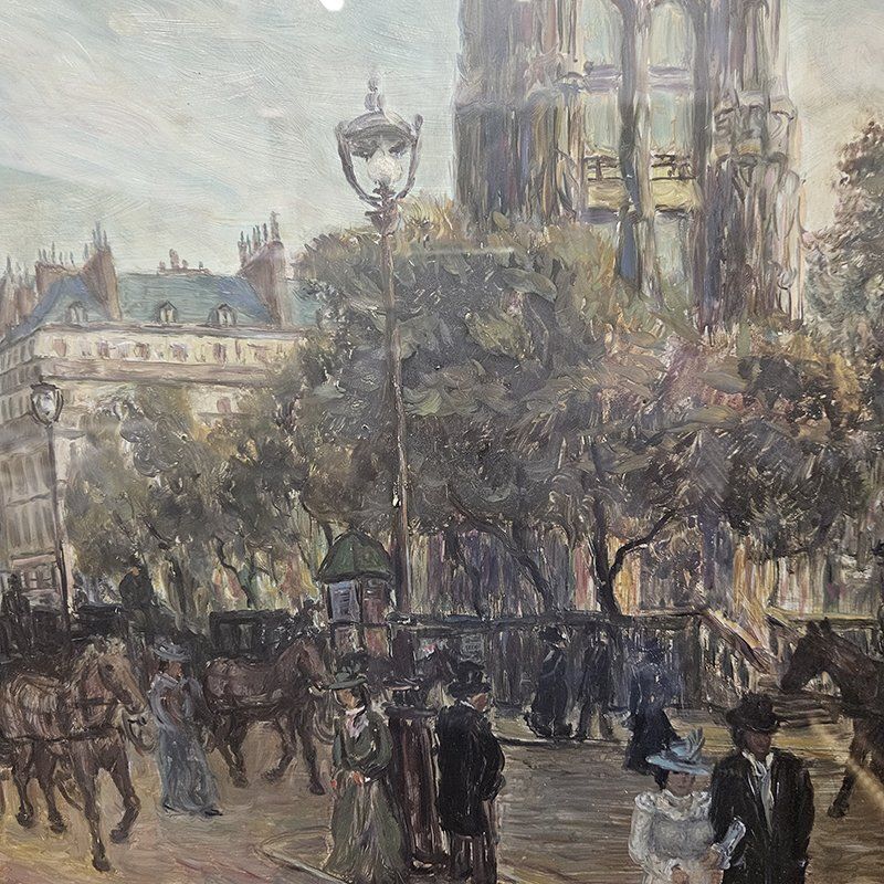 photo furniture View Of Paris, 1960s, Oil On Canvas