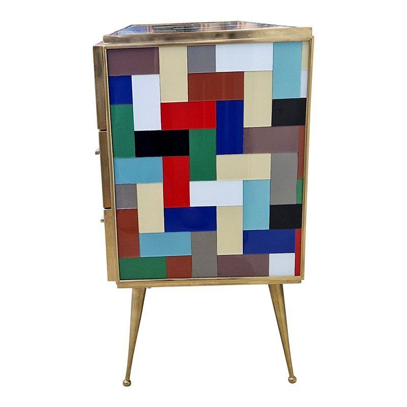Dresser In Multicolored Murano Glass, 1980s photo vinterior