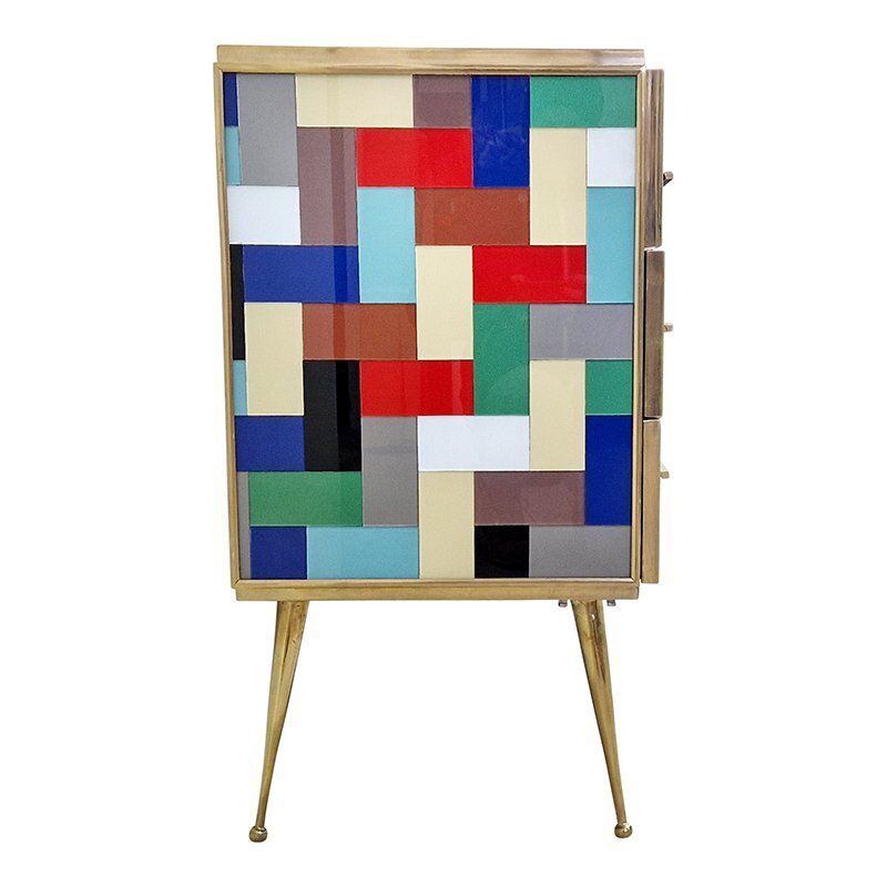 Dresser In Multicolored Murano Glass, 1980s photo buy