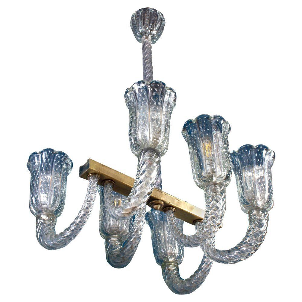 Art Deco Chandelier By Barovier & Toso