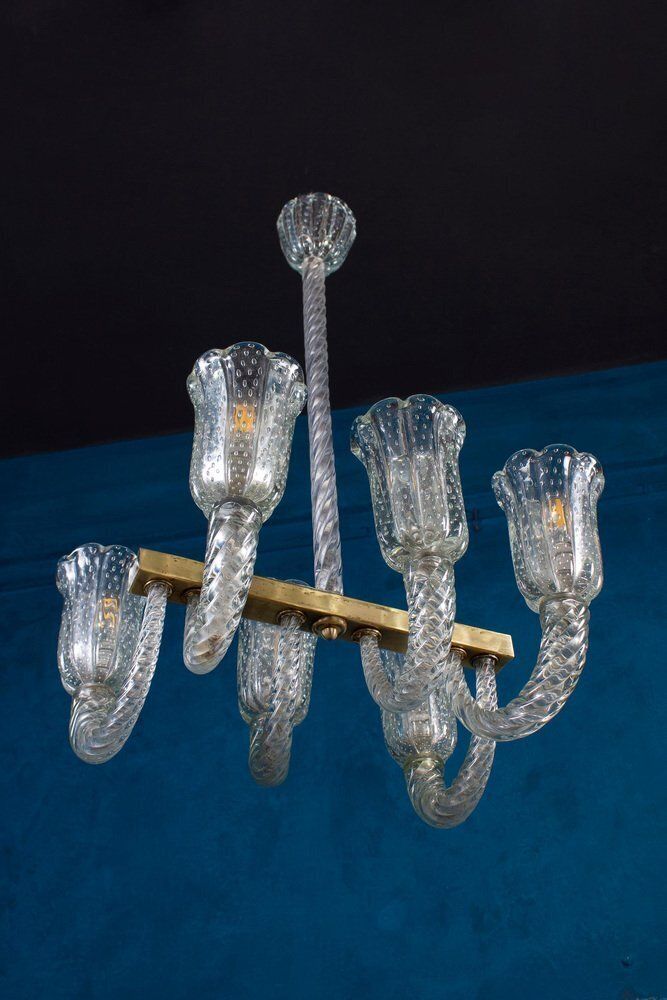 Art Deco Chandelier By Barovier & Toso photo for sale
