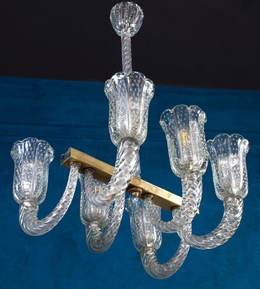 Art Deco Chandelier By Barovier & Toso photo Lighting