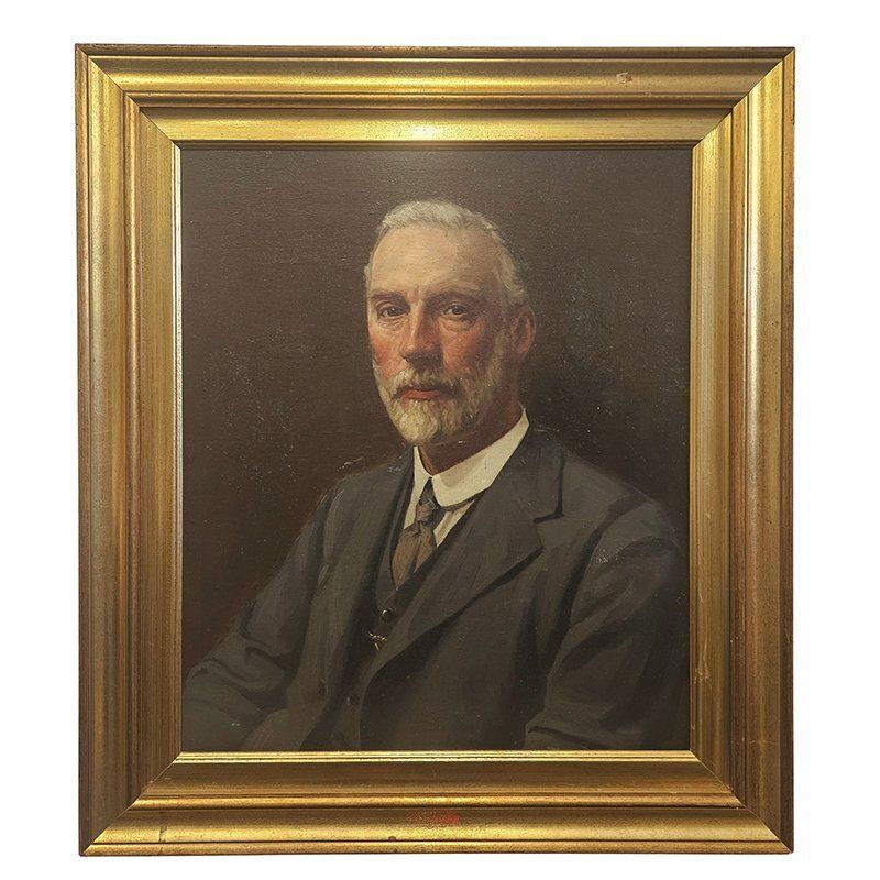 Portrait Of A Man, 1960s, Oil On Canvas photo furniture