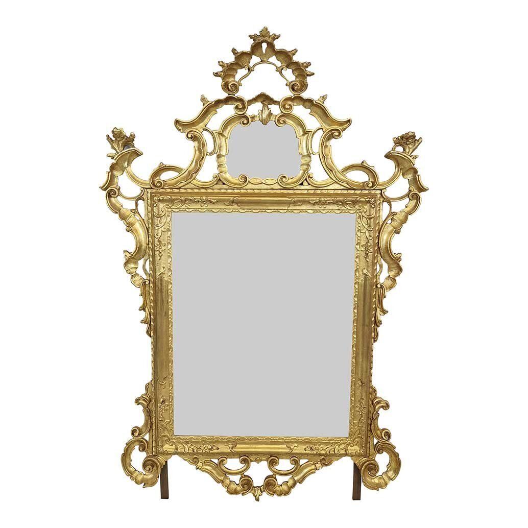 Large Louis XV Mirror In Carved And Gilded Wood, 1940s photo vinterior