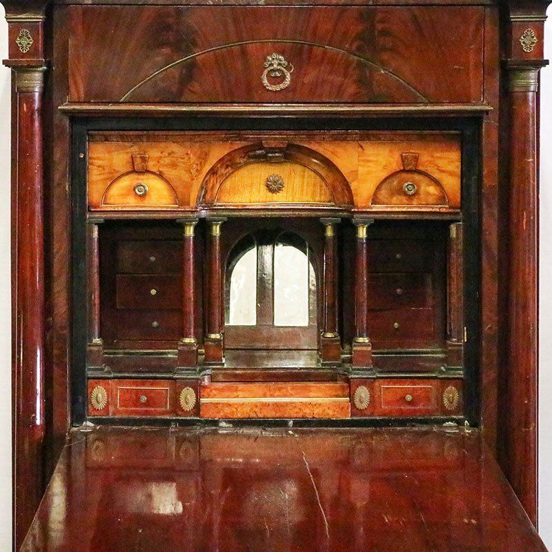 Secretaire In Wood And Marble photo vintage