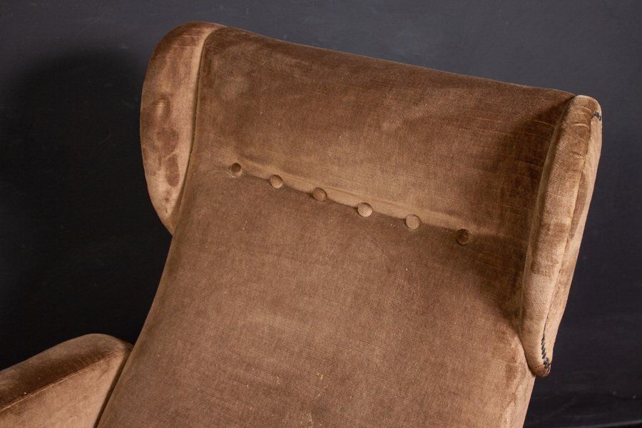 Mid Century Italian Reclinable Lounge Chair, 1950 photo vinterior