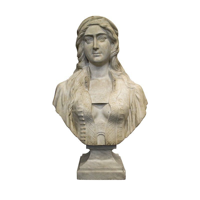 Bust Of A Woman, 1800s, Marble