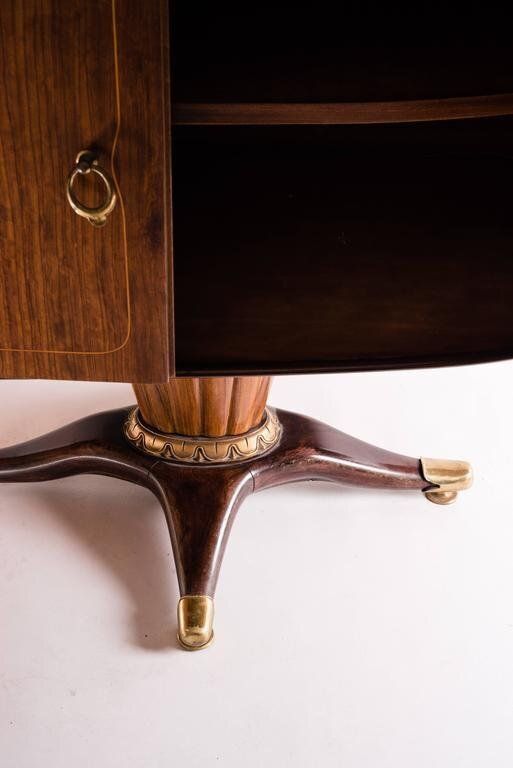 Mid Century Italian Sideboard With Mirror By Paolo Buffa, 1950s photo Furniture