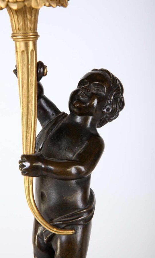 18th Century French Bronze And Gilt Bronze Candelabras, Set Of 2 photo Home Decor