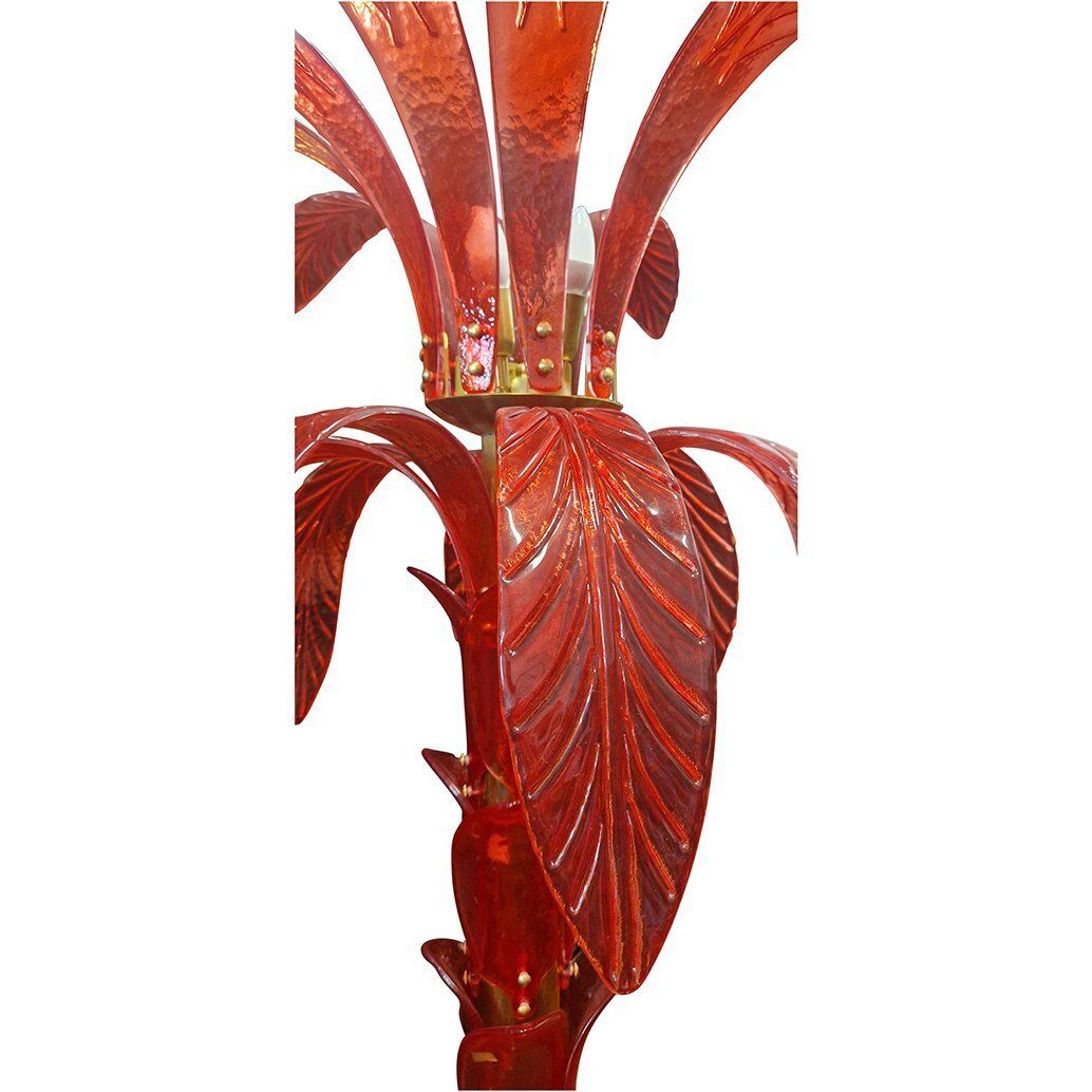 Floor Lamp In Red Murano Glass, 1980s photo for sale