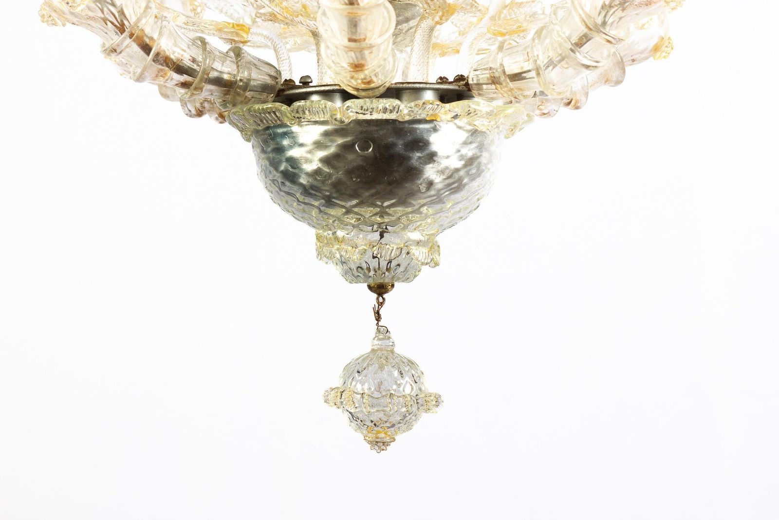 Murano Glass Chandelier Attributed To Barovier & Toso, 1940s photo vinterior