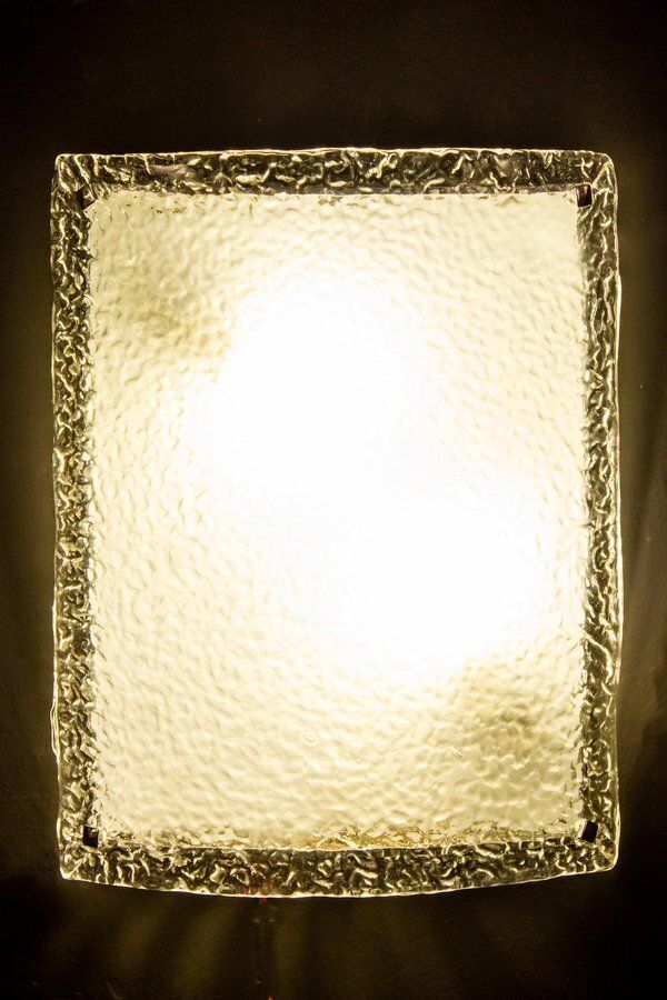 Lighting Large Murano Glass Sconces Or Wall Lights From Vistosi, 1970, Set Of 2 photo