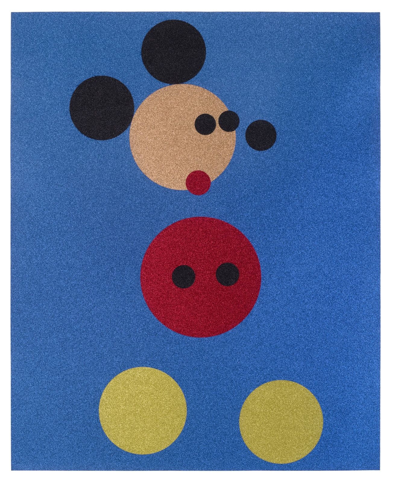 Damien Hirst Large Mickey   Blue Glitter