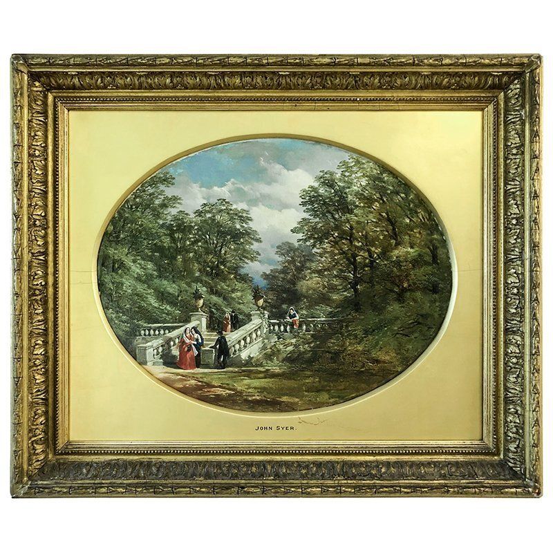 John Syer, Walk In The Park, 1800s, Oil On Canvas