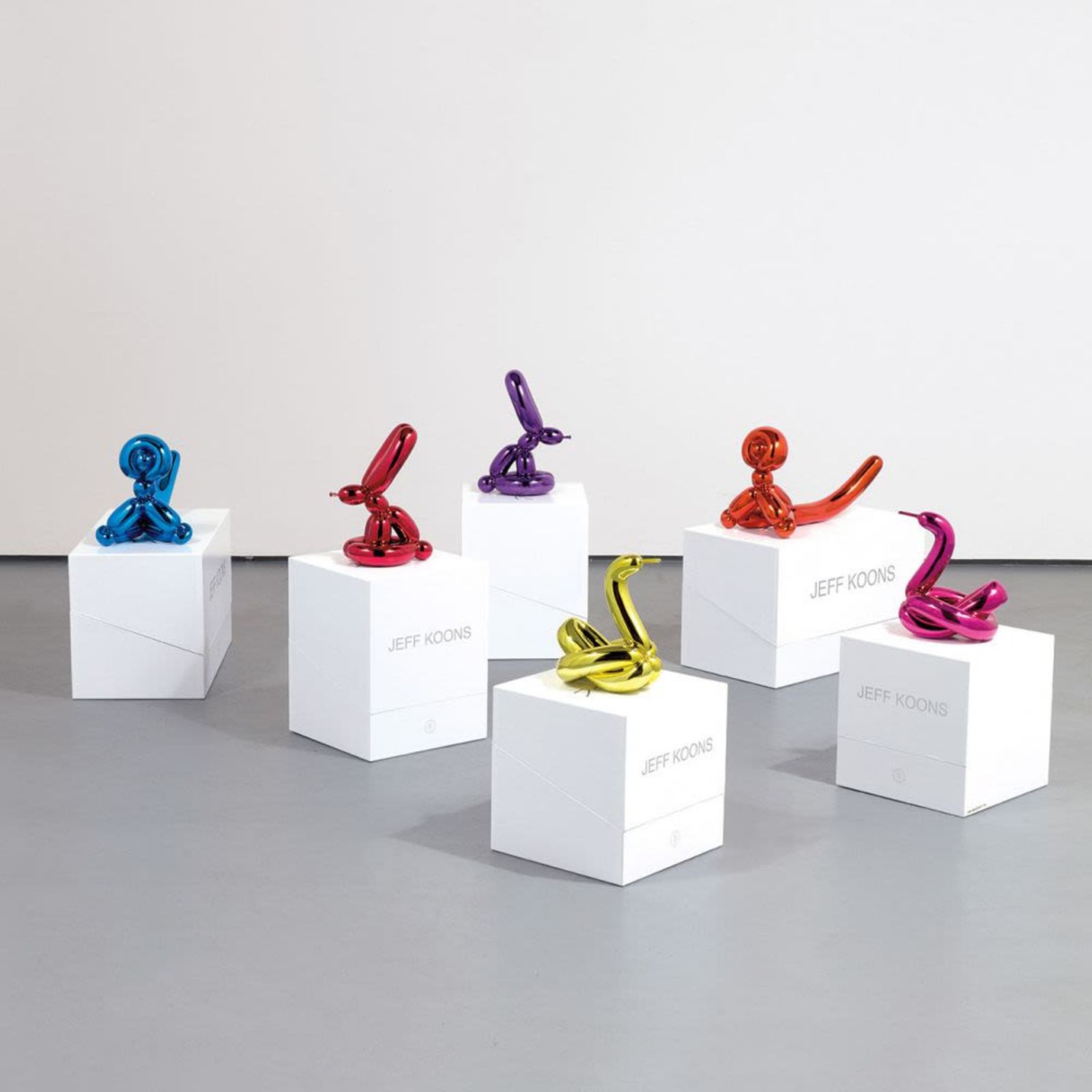 photo vintage Jeff Koons Balloon Animals   Collector's Set (Rabbit, Monkey And Swan)