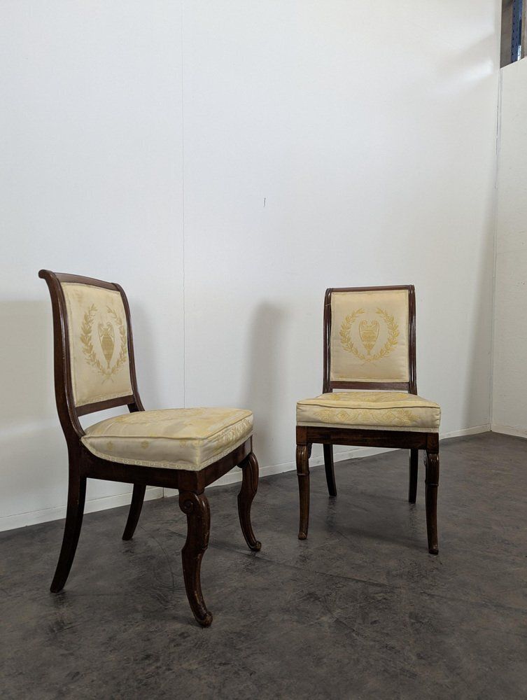 Set Of Vintage Rastauration Chairs With Shank Legs photo furniture