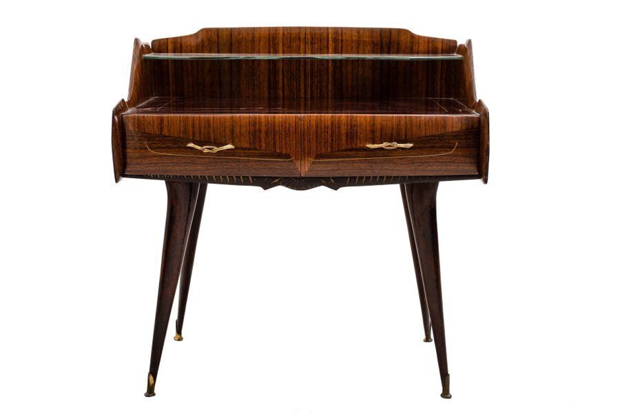 photo for sale Mid Century Italian Nightstands In The Style Of Paolo Buffa, 1950s, Set Of 2