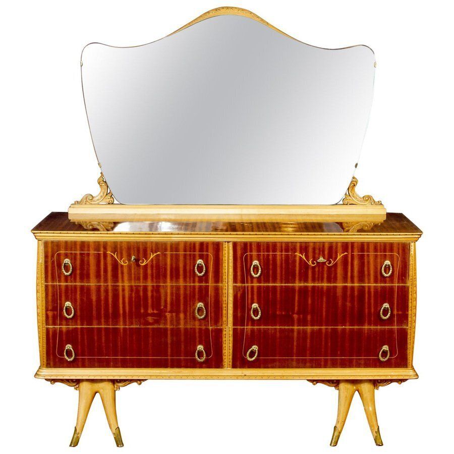 Art Deco Italian Commode In The Style Of Osvaldo Borsani, 1940s