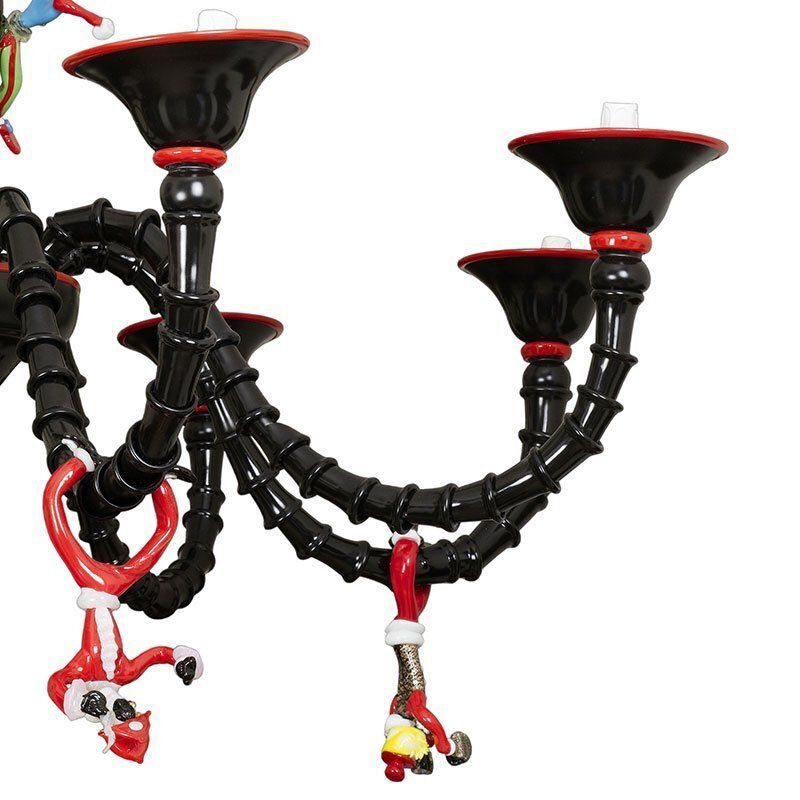 Murano Glass Chandelier With Carnival Characters, 1970s photo furniture