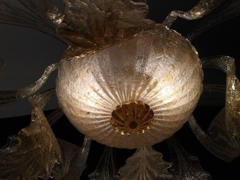 Gold Royal Chandelier By Barovier & Toso, 1980s photo furniture