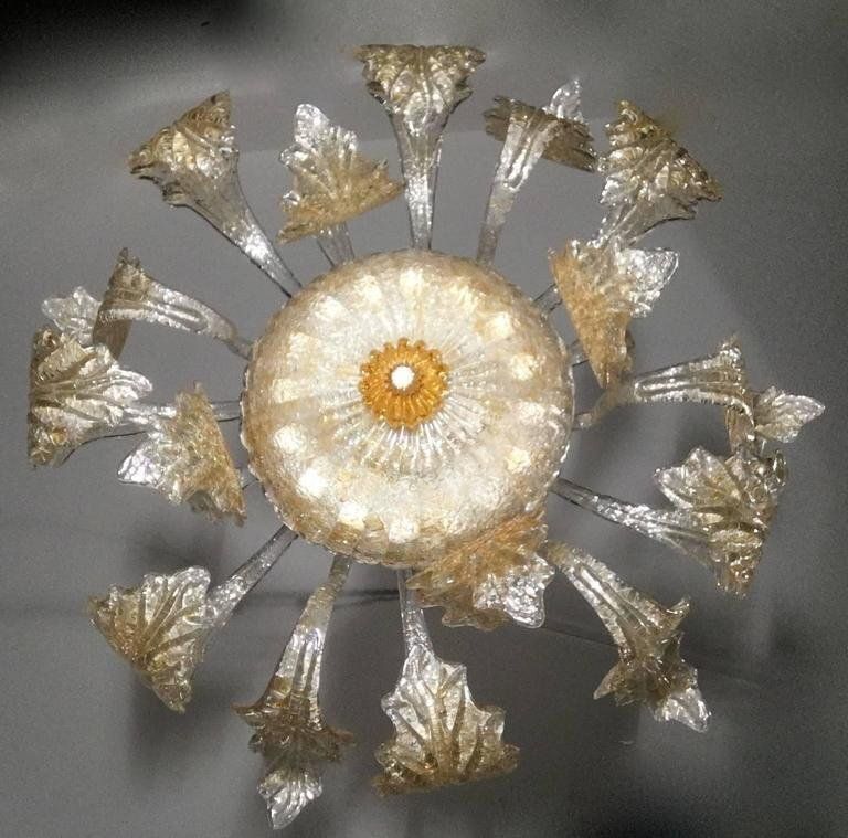 photo furniture Gold Royal Chandelier By Barovier & Toso, 1980s