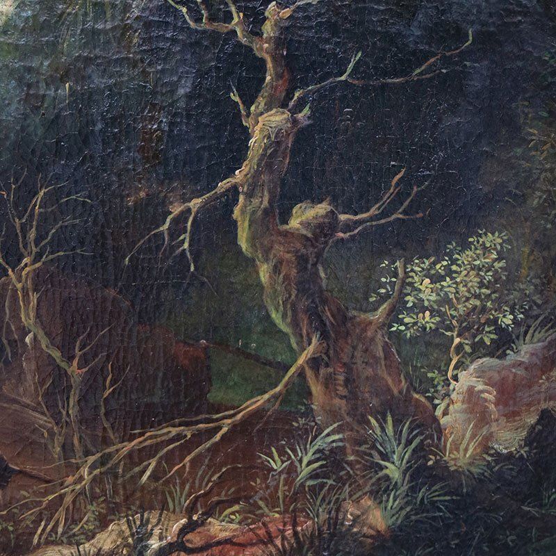 Calvet After Claude Francois, Landscape With Ancient Architecture And Lush Nature, 1700s 1800s, Oil On Canvas photo 4030.0