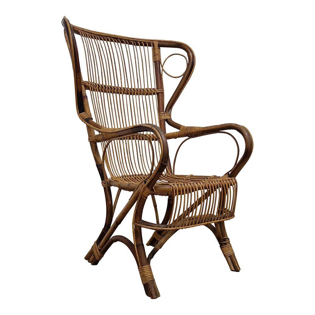 Bamboo And Rattan Armchair, 1950s photo vinterior
