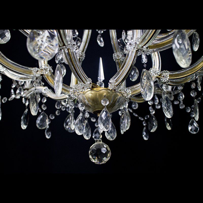 1513.0 Maria Teresa Chandelier With 18 Lights In Bohemian Crystal, 1950s photo