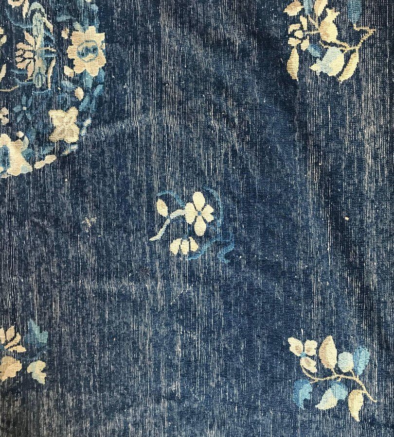 Antique Blue Chinese Peking Rug, 1920s photo vinterior