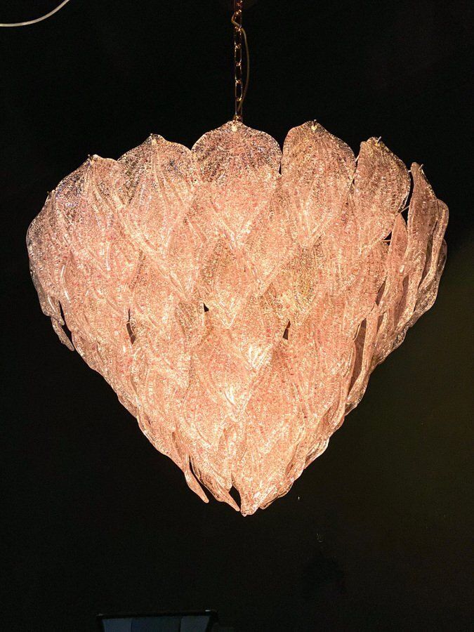 Pink Murano Glass Polar Chandelier, Italy, 1970s photo buy