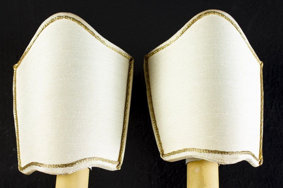 photo for sale Set Of Mid Century Brass Sconces Or Wall Lights, Italy, 1940s