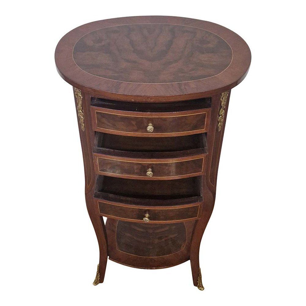 Oval Shaped French Guéridon In Walnut, 1980s photo buy